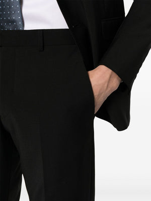 EMPORIO ARMANI Men's Black Wool Single-Breasted Suit - SS24 Collection