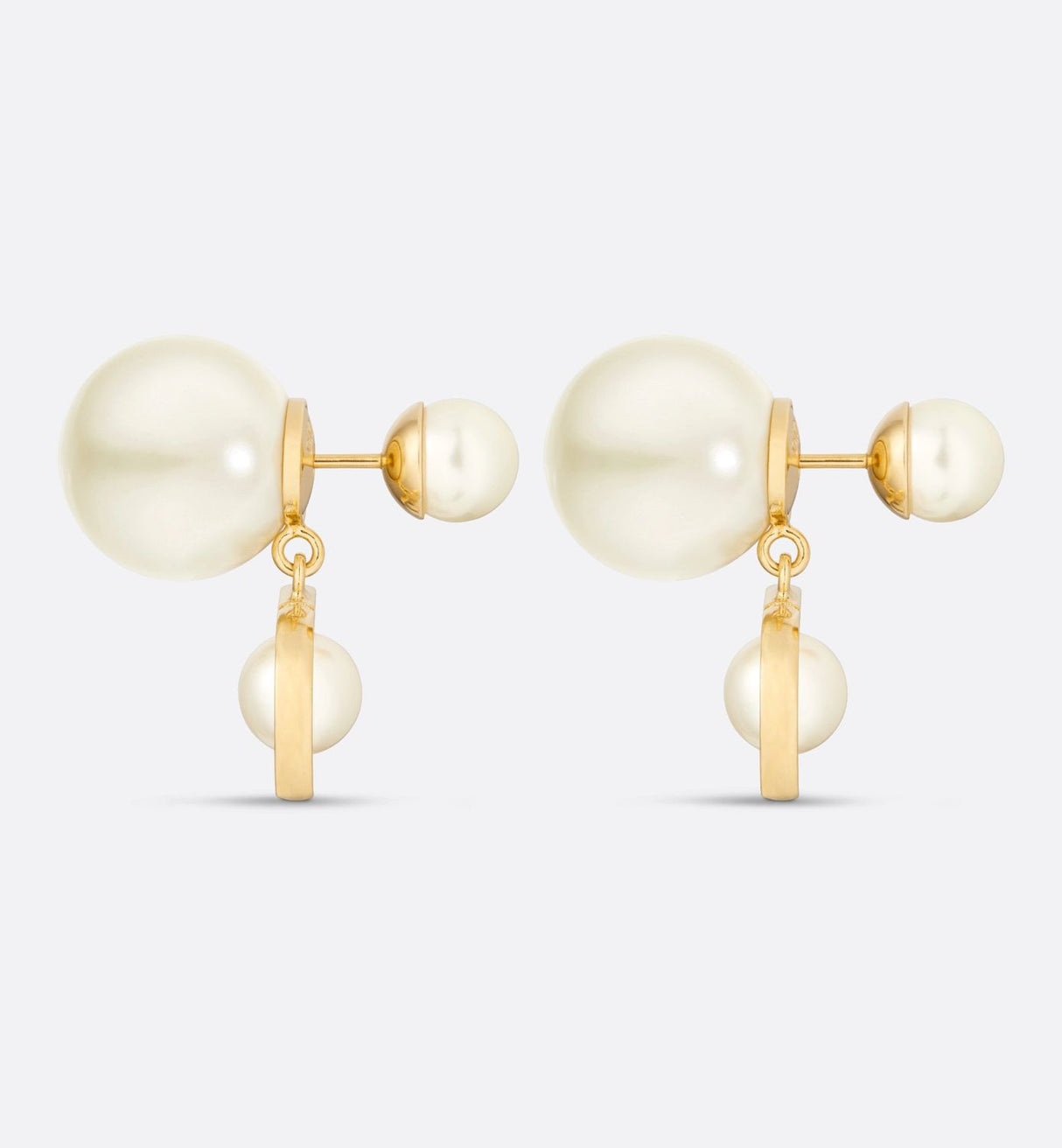 DIOR Gold-Finish Resin Pearl Earrings for Women