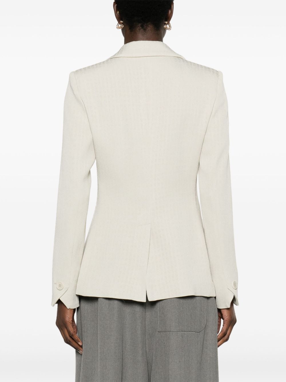 Blazer Crepe Màu Beige Sang Trọng