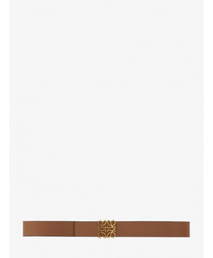 LOEWE Reversible Anagram Belt for Men - Brown Leather