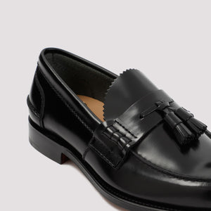 CHURCH'S Black 100%Brushed Calf Leather Loafers for Men - SS24 Collection