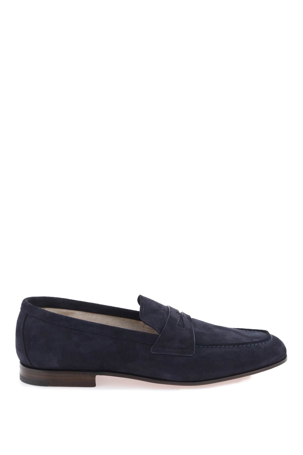 CHURCH'S Men's Blue Suede Loafers for SS24 - Smart and Casual Look