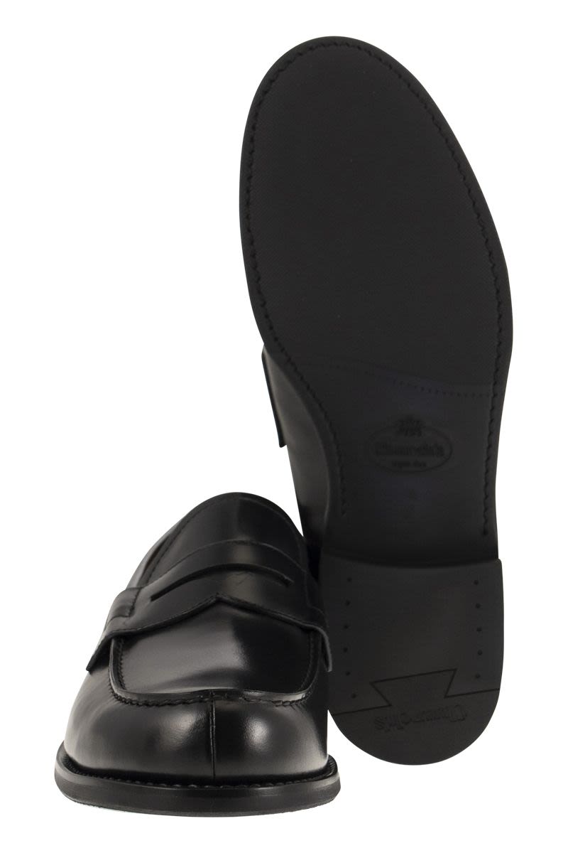 CHURCH'S Modern Black Calfskin Loafer for Collegiate Men