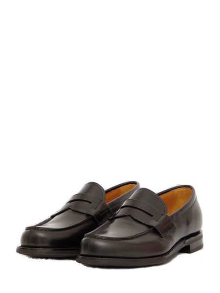 CHURCH'S Modern Black Calfskin Loafer for Collegiate Men