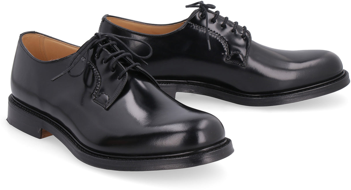 CHURCH'S Polished Whole Cut Derby Dress Shoes