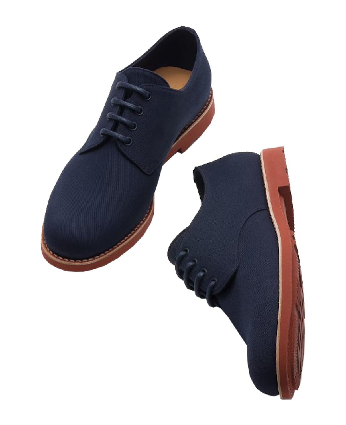 CHURCH'S Matlock Navy Canvas Derby Dress Shoes