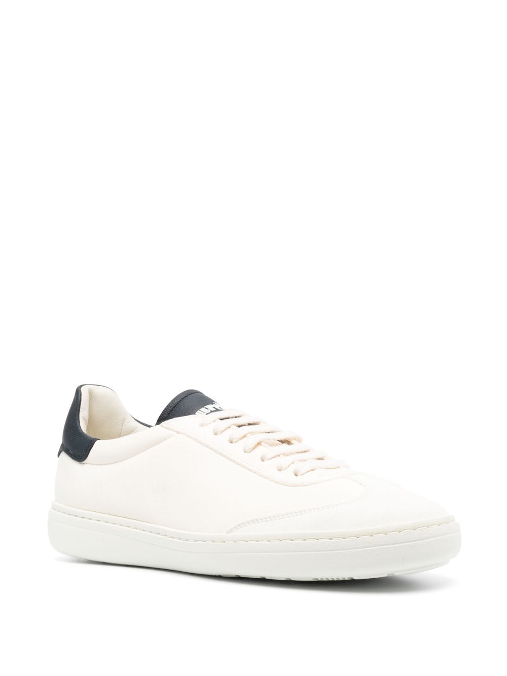 CHURCH'S Timeless Luxury Leather Sneakers for Men - Ivory White and Navy Blue