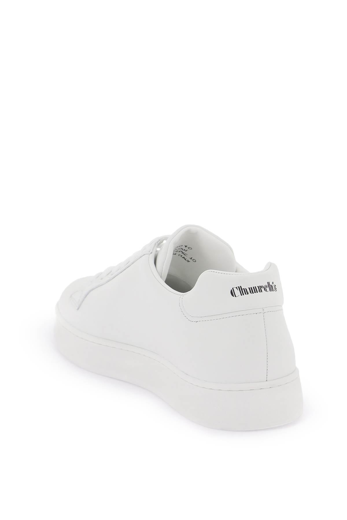 簡潔牛皮休閒鞋-白色  (Minimalist Leather Sneakers for Men in White)