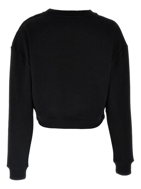 BALMAIN Organic Cotton Cropped Sweatshirt