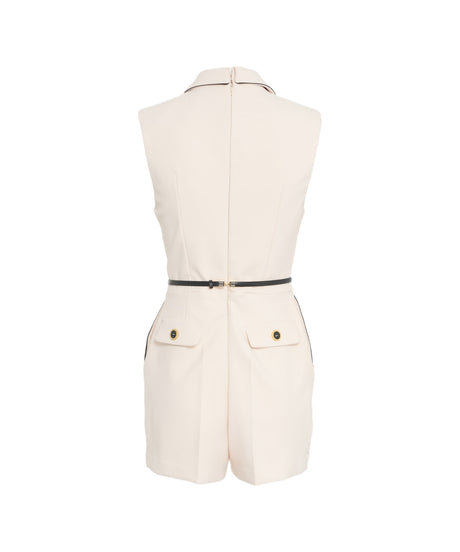 ELISABETTA FRANCHI Elegant Short Jumpsuit with Waist Belt