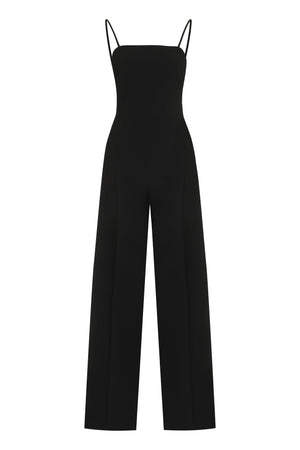 MAX MARA Elegant Crepe Jumpsuit with Satin Accents