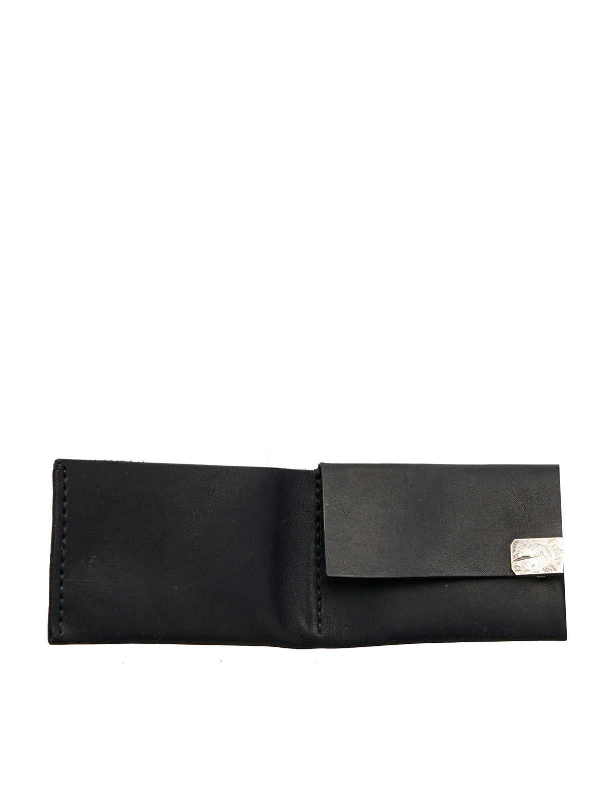 WERKSTATT:MUNCHEN Mini Leather Wallet with Silver Accents