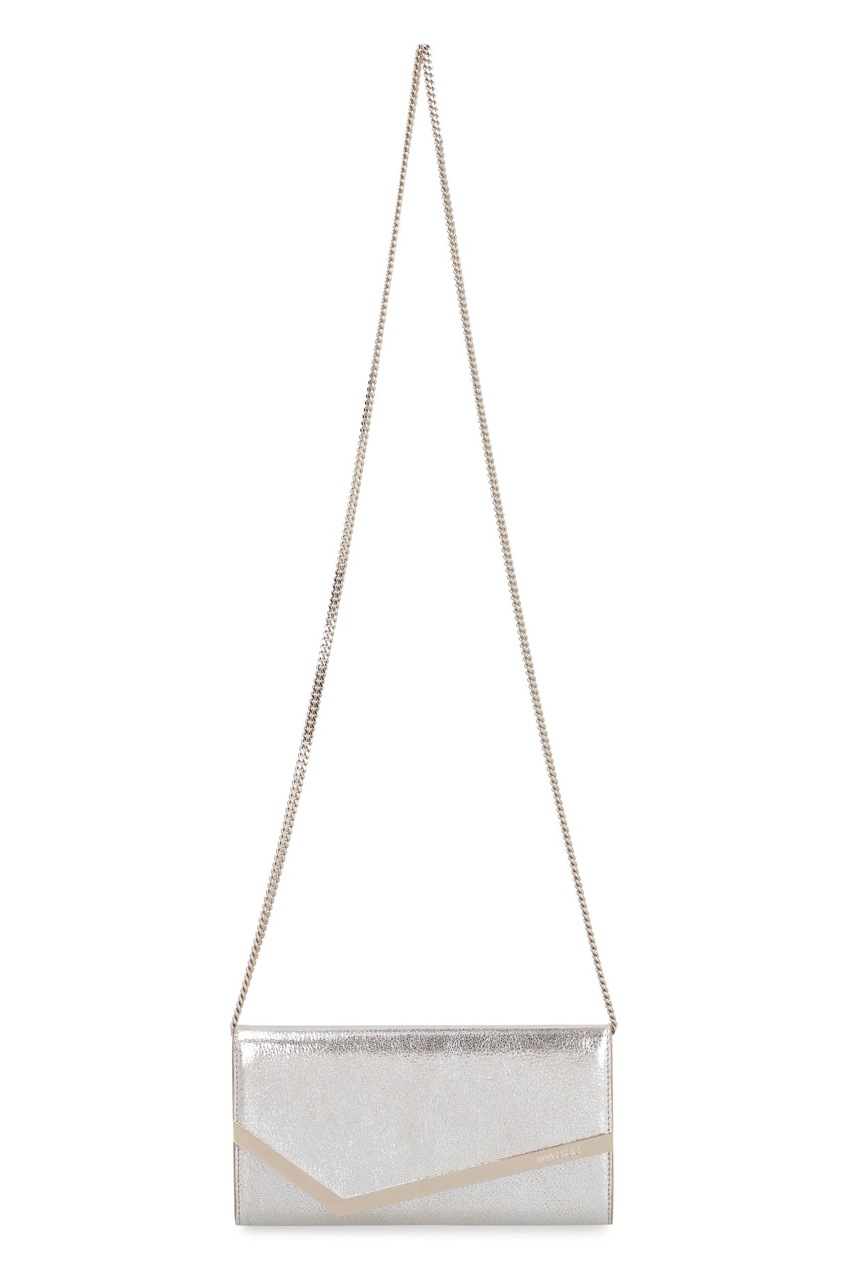 JIMMY CHOO EMMIE Metallic Leather Tote