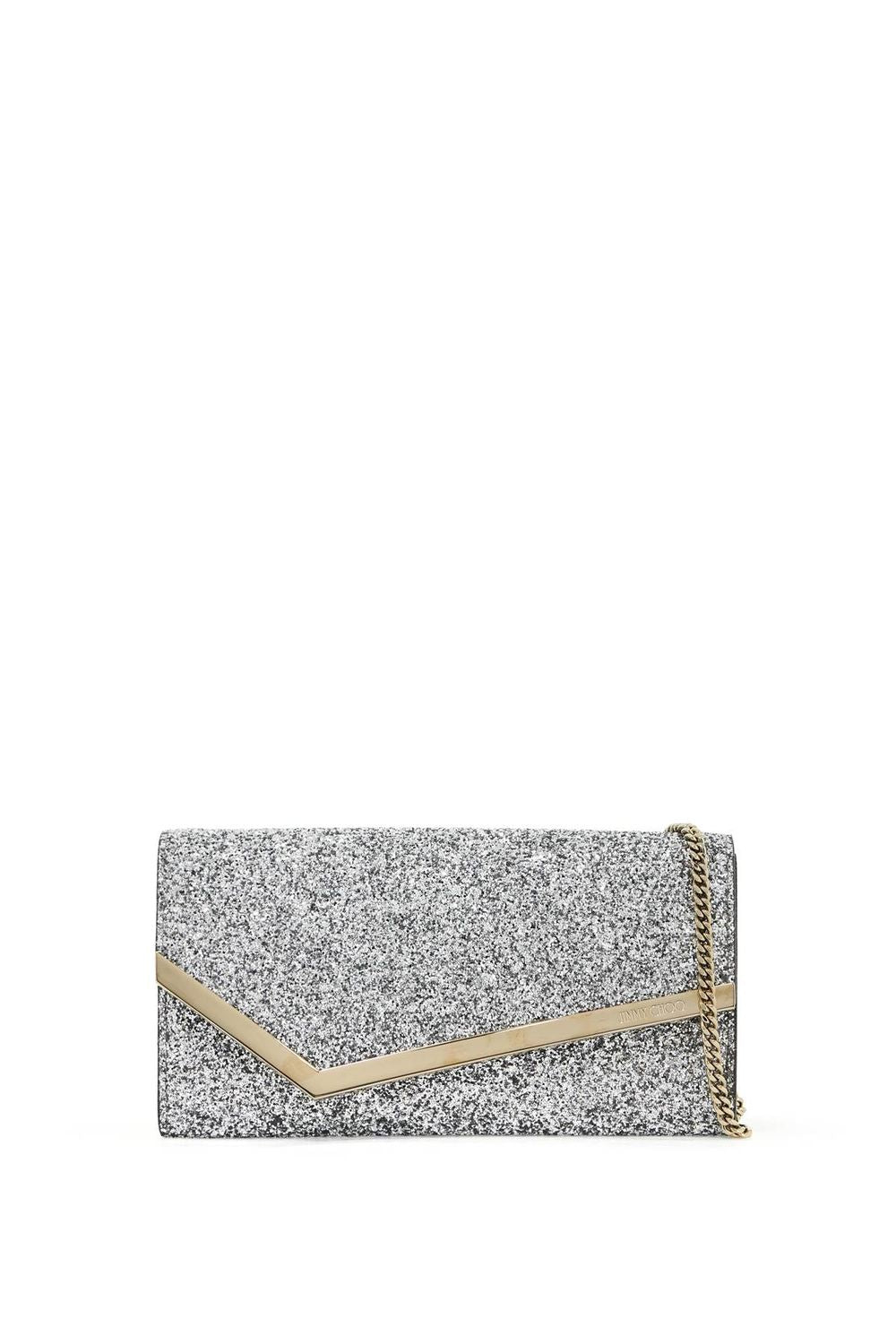 JIMMY CHOO Glittered Emmie Mini Clutch