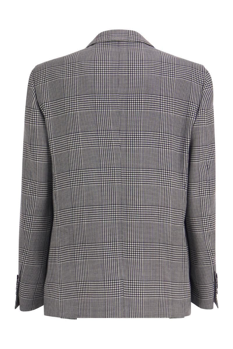 LARDINI Men's Grey Houndstooth Wool Jacket - SS23