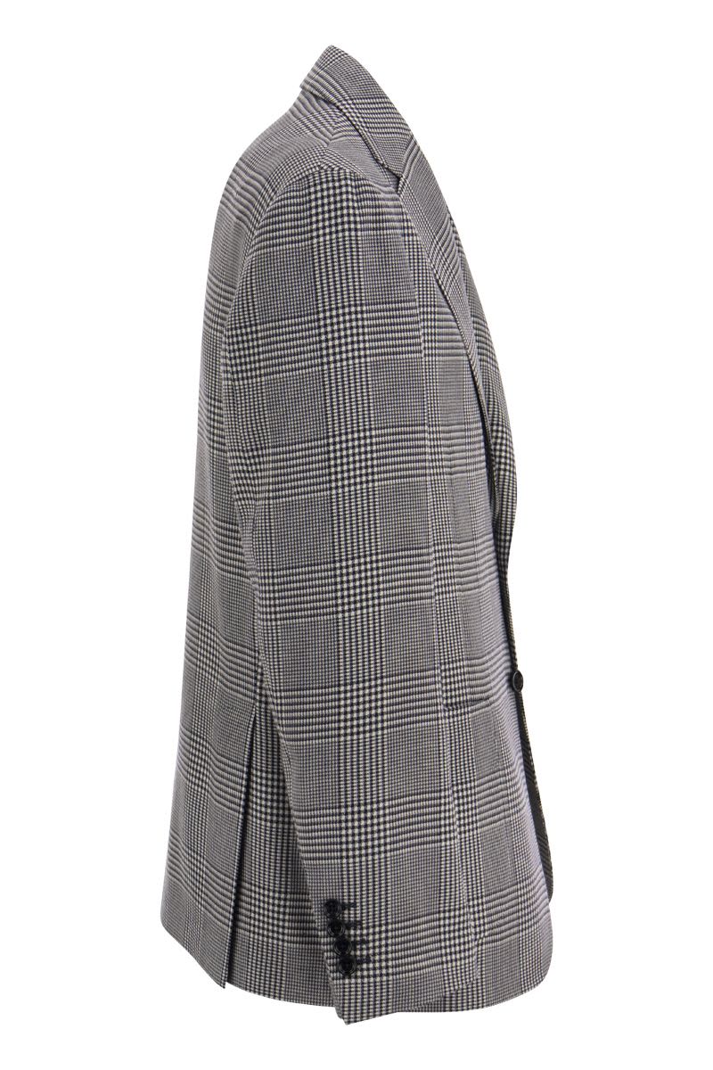 LARDINI Men's Grey Houndstooth Wool Jacket - SS23