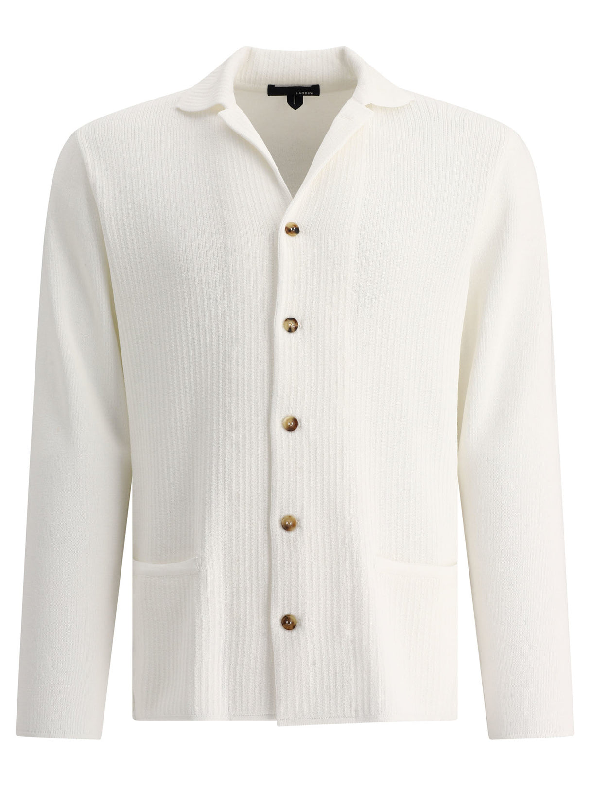 Men's White Ribbed Cardigan for SS23