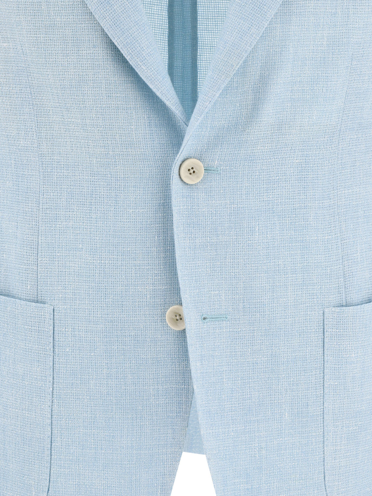 LARDINI Light Blue Linen-Blend Blazer for Men - SS24