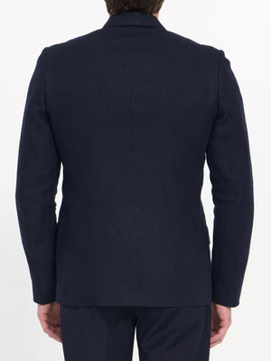 Áo khoác nam hai hàng nút màu xanh | Form chuẩn | Cỡ 48