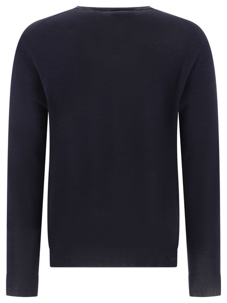 LARDINI Navy Wool-Blend Sweater for Men - SS24 Collection
