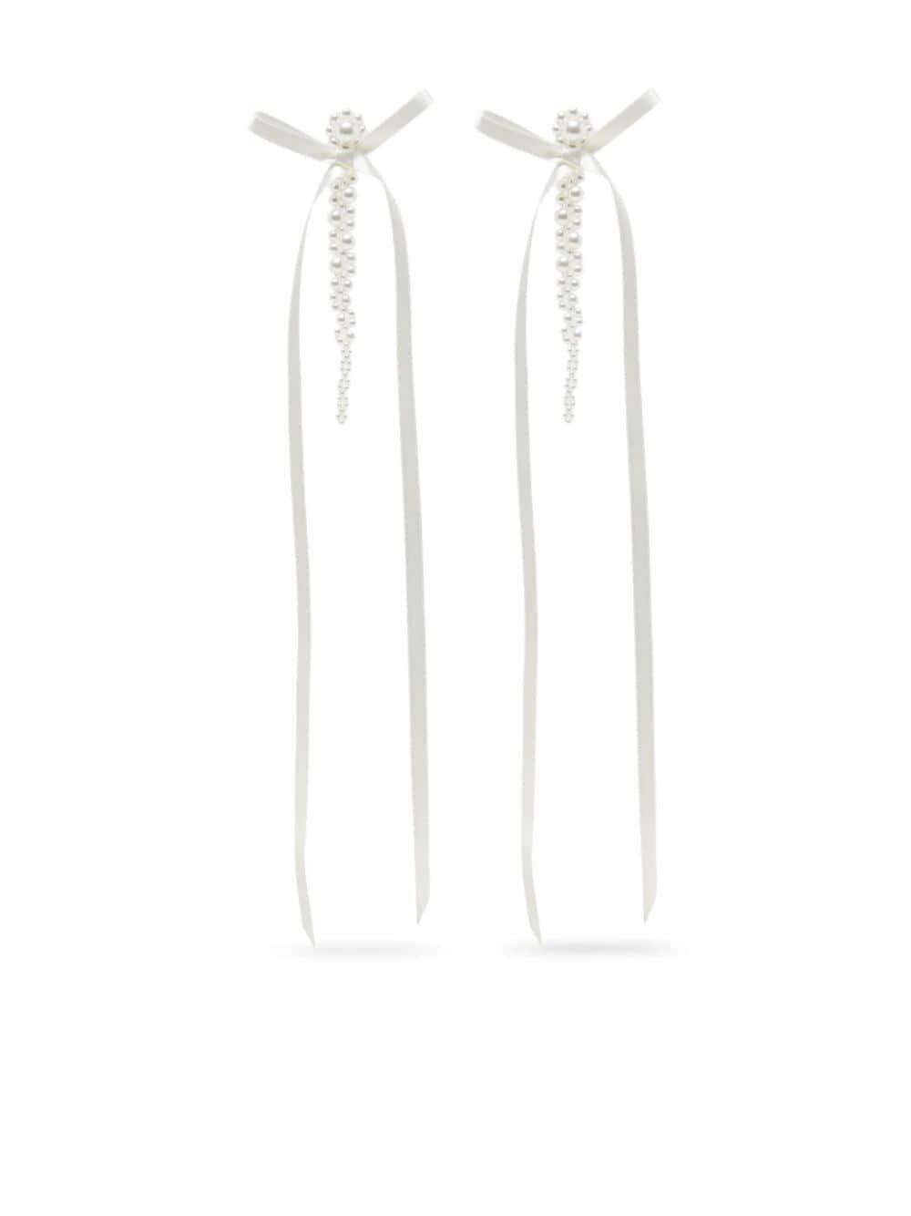 SIMONE ROCHA Bow Ribbon Drip Earrings