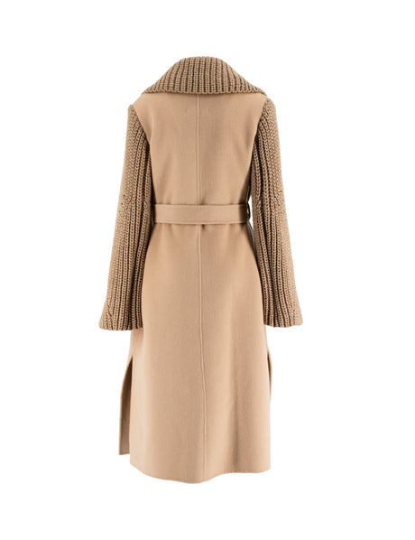 ERMANNO FIRENZE Elegant Double Wool Jacket with Belt for Women