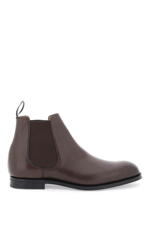 CHURCH'S Premium Leather Chelsea Boots with Elastic Inserts and Pull Ring - Brown