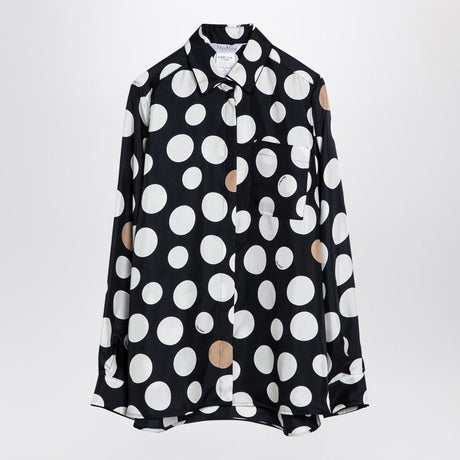 MAX MARA Polka Dot Silk Shirt in Size Small