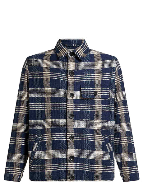 ETRO Irregular Check Knit Overshirt for Men - Spring Summer 25