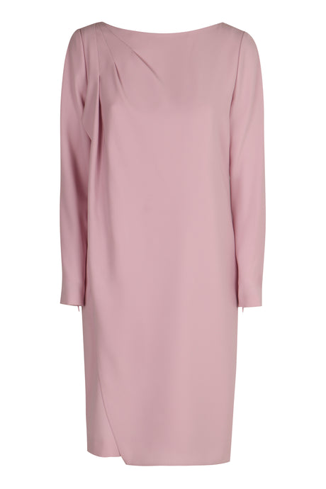 EMPORIO ARMANI Asymmetrical Cady Dress with Gathering Detail