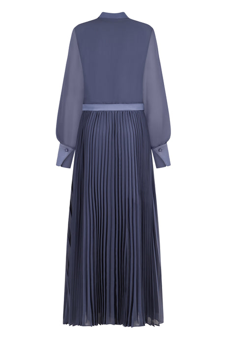 EMPORIO ARMANI Long Shirtdress with Pleated Skirt