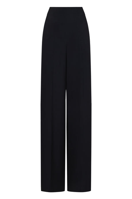 EMPORIO ARMANI Wide-Leg Crepe Trousers - High Waist