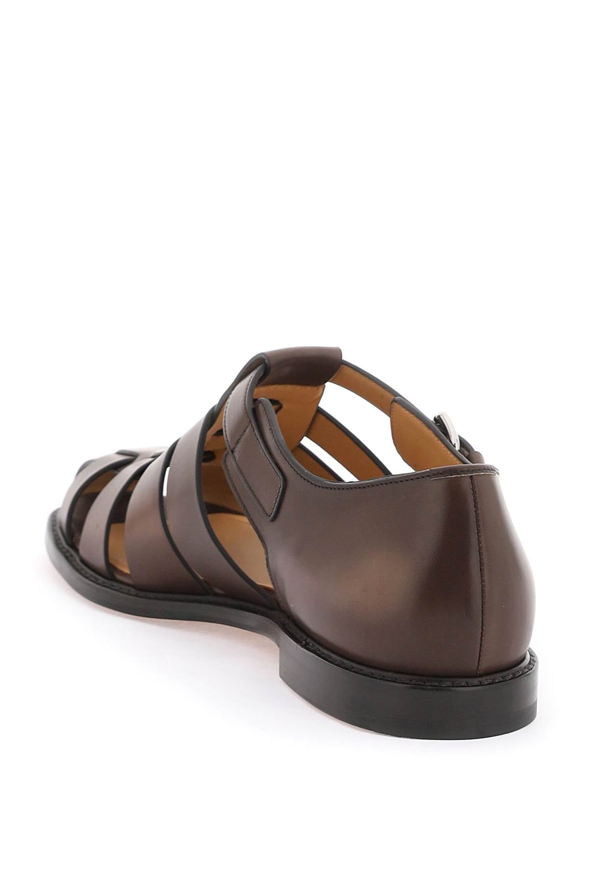 CHURCH'S Rugged Brown Leather Fisherman Sandals for Men