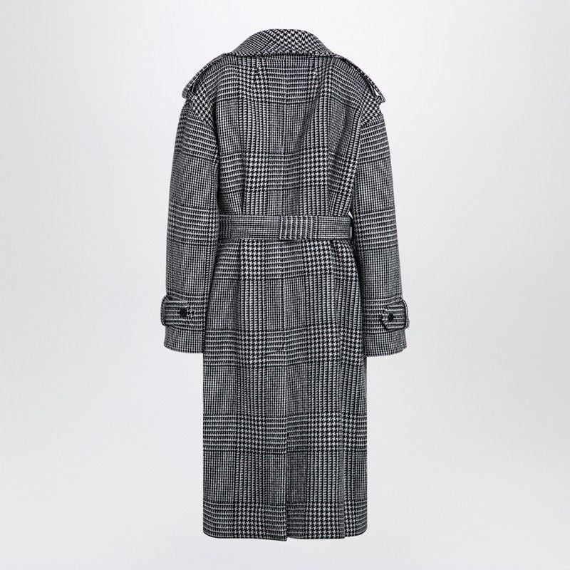 DOLCE & GABBANA Houndstooth Wool Checkered Design Jacket for Women