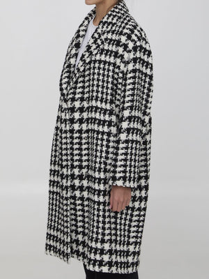 Áo Khoác Houndstooth Dáng Rộng cho Nữ - FW24