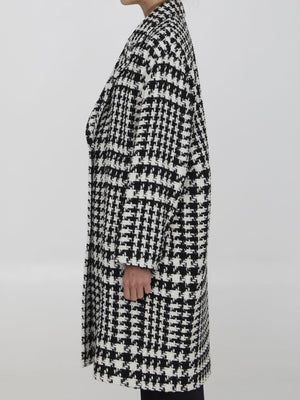 Áo Khoác Houndstooth Dáng Rộng cho Nữ - FW24