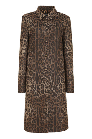 Animalier Single-Breasted Wool Jacket for Women