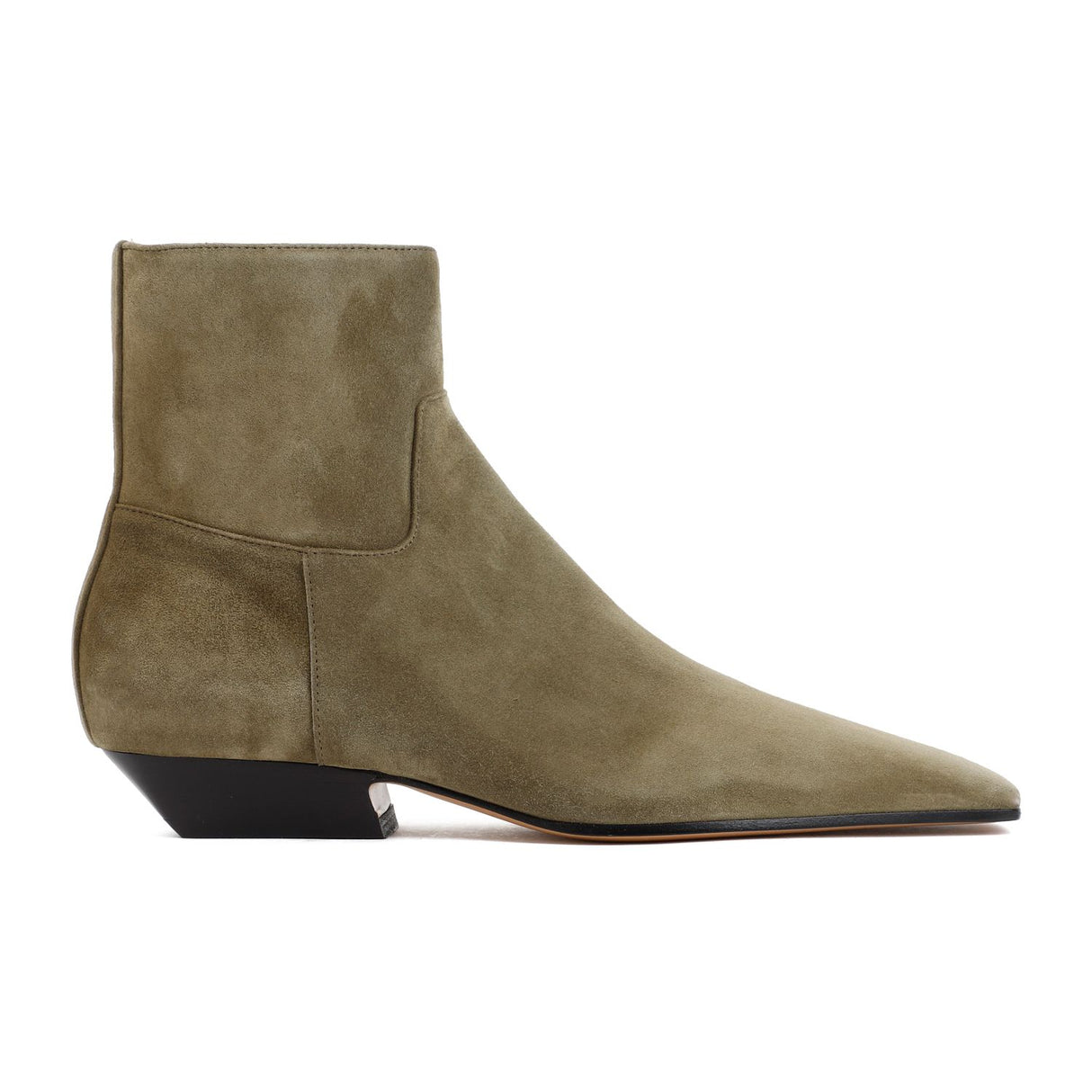 Green Suede Ankle Boots - SS24 Collection