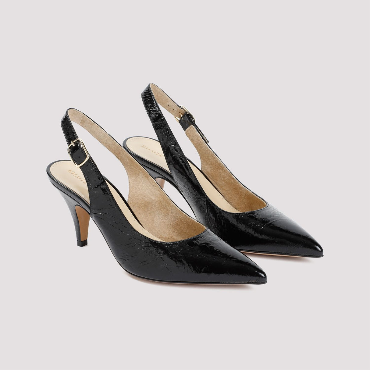 KHAITE Sleek and Chic: Black Leather Pumps for Women