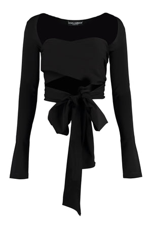 Áo khoác Milan Stitch tay dài màu đen cho phụ nữ