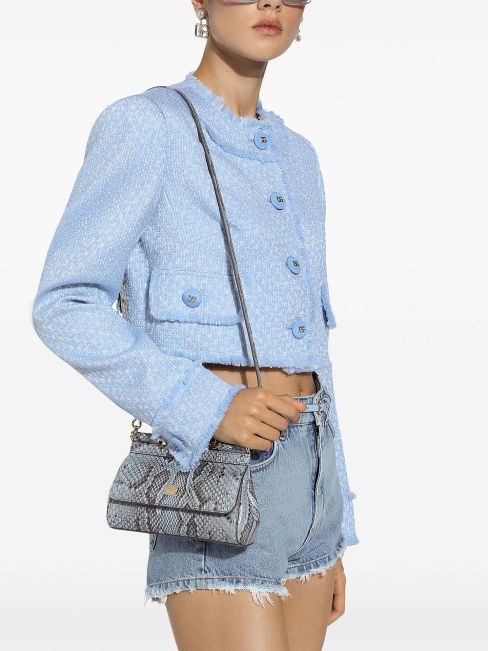 DOLCE & GABBANA Cropped Textured Jacket