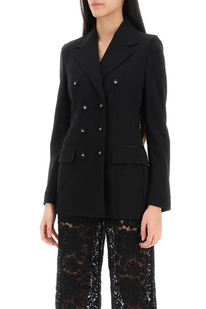 DOLCE & GABBANA Double-Breasted Turlington Jacket in Milan Stitch for Women