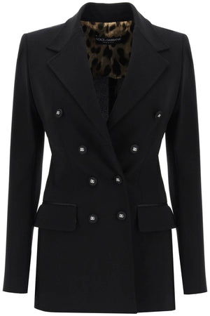 DOLCE & GABBANA Double-Breasted Turlington Jacket in Milan Stitch for Women