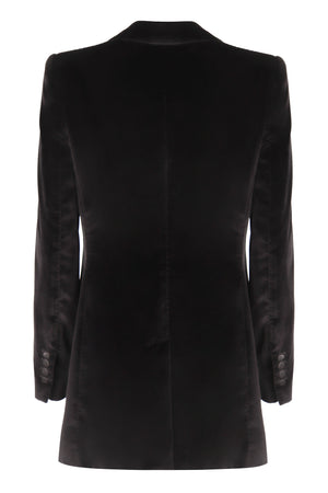 DOLCE & GABBANA Women's Black Velvet Tuxedo Jacket