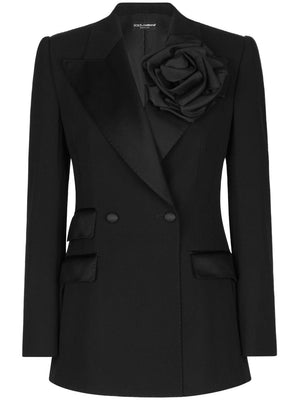 DOLCE & GABBANA Classic Double-Breasted Wool Jacket for Women - FW23