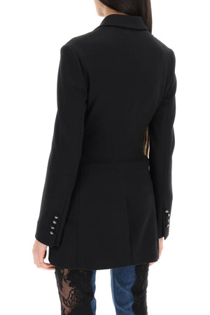 高貴黑色黏著外套 - 女性SS23系列