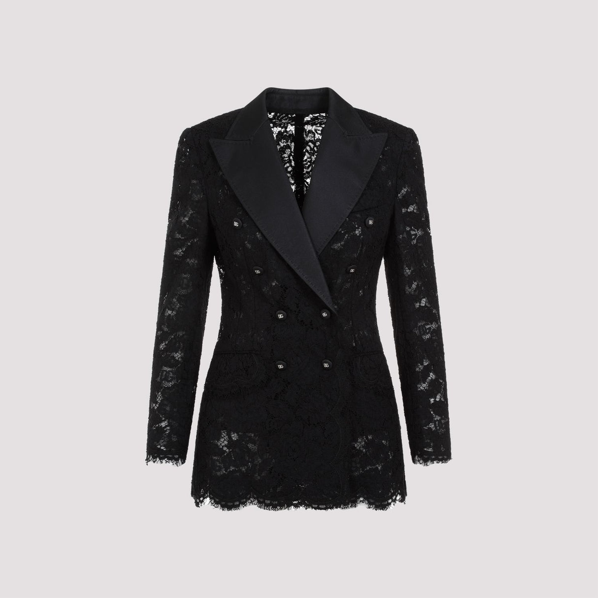 DOLCE & GABBANA Elegant Double-Breasted Lace Blazer for Women