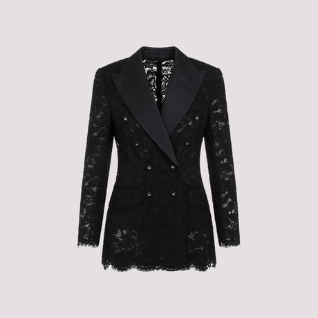 DOLCE & GABBANA Elegant Double-Breasted Lace Blazer for Women