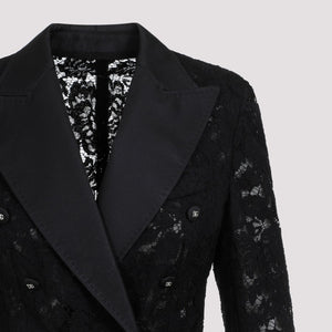 DOLCE & GABBANA Elegant Double-Breasted Lace Blazer for Women