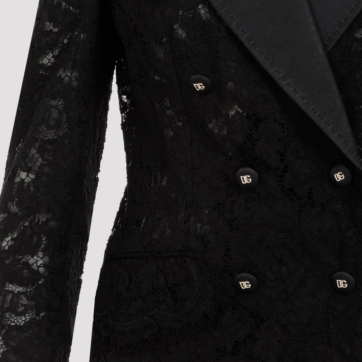 DOLCE & GABBANA Elegant Double-Breasted Lace Blazer for Women